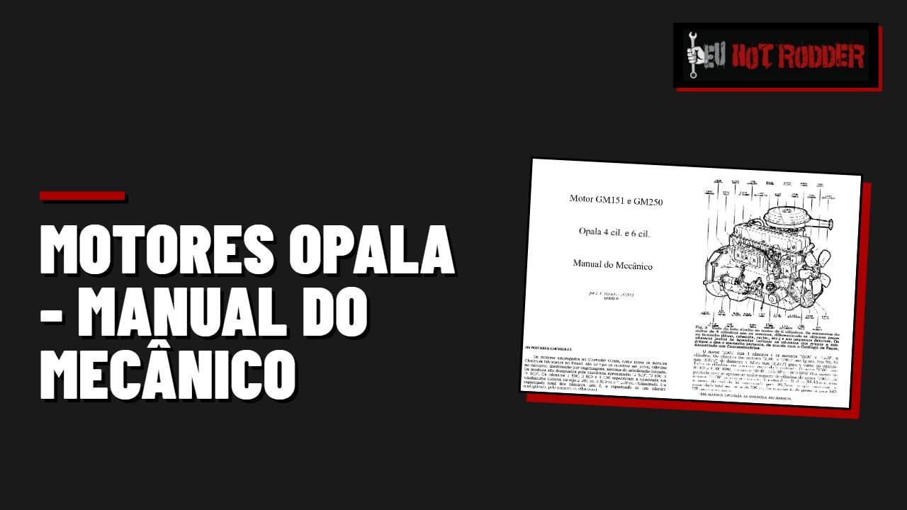 MOTORES OPALA - MANUAL DO MECÂNICO